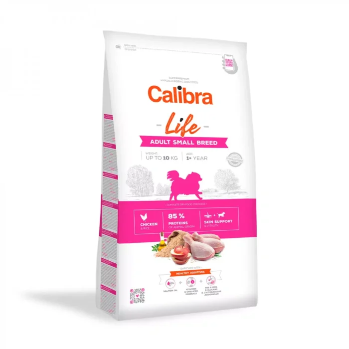 Calibra Dog Life Adult Small Breed Chicken sausas maistas mažų veislių šunims su vištiena