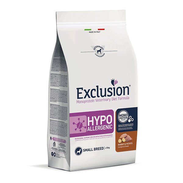 Exclusion Hypoallergenic šunų maistas su triušiena mažų veislių šunims