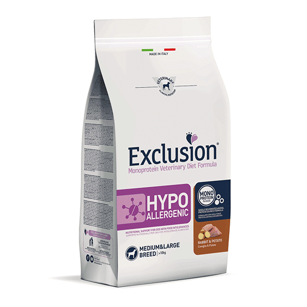 Exclusion Hypoallergenic šunų maistas su triušiena suaugusiems šunims