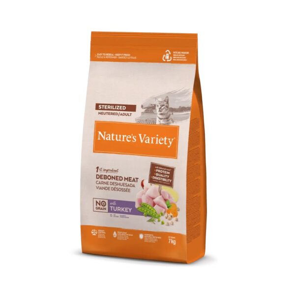 Nature's Variety No Grain Sterilized Cat suaugusioms sterilizuotoms katėms (kalakutiena)