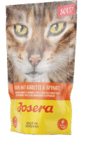 Josera Soup konservai katėms su vištiena, morkomis ir špinatais, 16x70g.