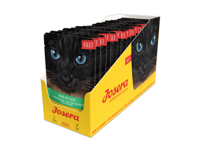Josera konservai katėms su vištienos filė ir antiena, 16x70g.