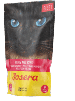 Josera kačių konservai su vištienos filė ir jautiena, 16x70g.