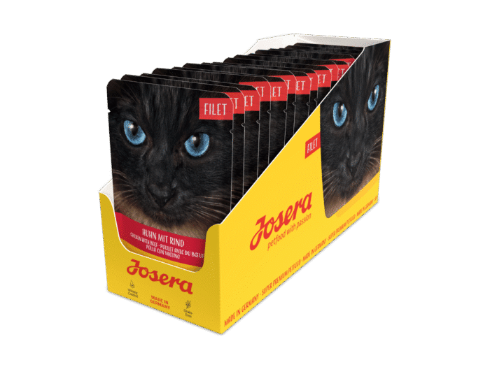 Josera kačių konservai su vištienos filė ir jautiena, 16x70g.