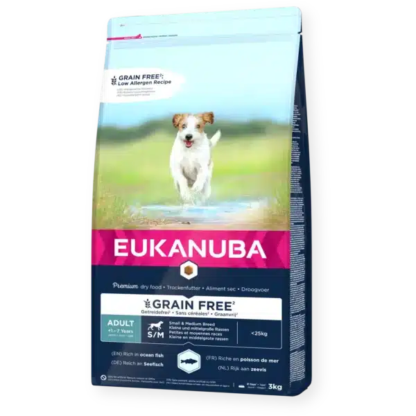 Eukanuba Medium Breed Adult Ocean Fish sausas pašaras šunims su žuvimi