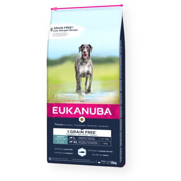 Eukanuba Large Breed Adult Ocean Fish sausas pašaras šunims 12kg