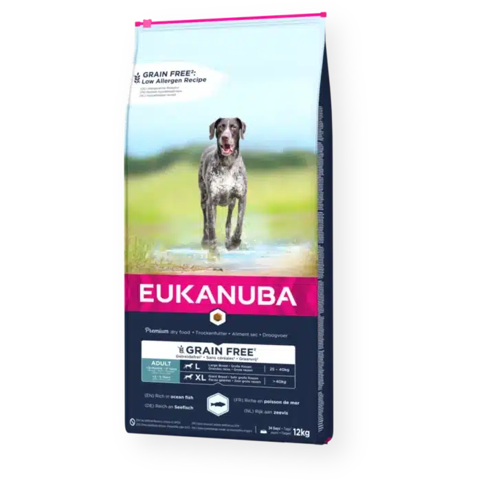 Eukanuba Large Breed Adult Ocean Fish sausas pašaras šunims 12kg
