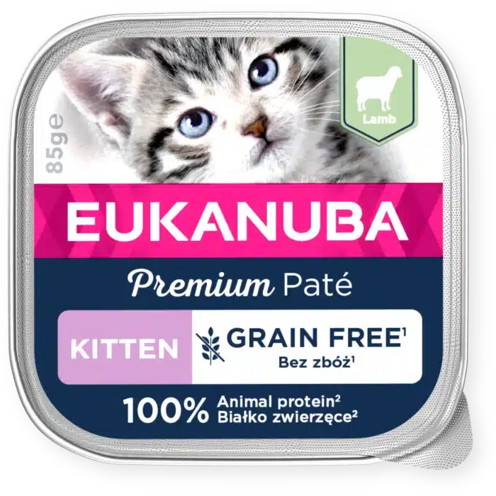 Eukanuba Grain Free Kitten Lamb  85g šlapias maistas kačiukams