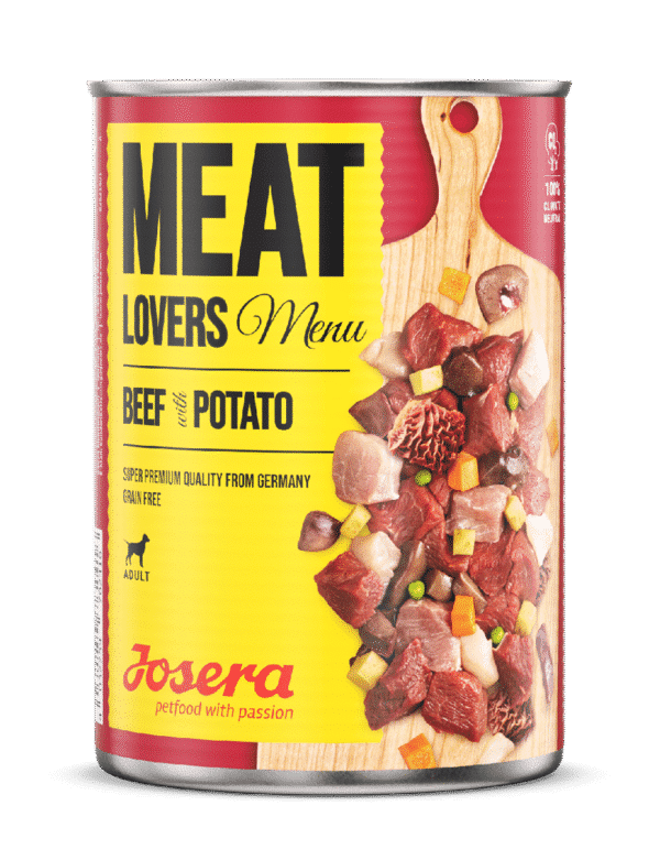 Josera Meat Lovers konservai šunims su jautiena ir bulvėmis - 400g.