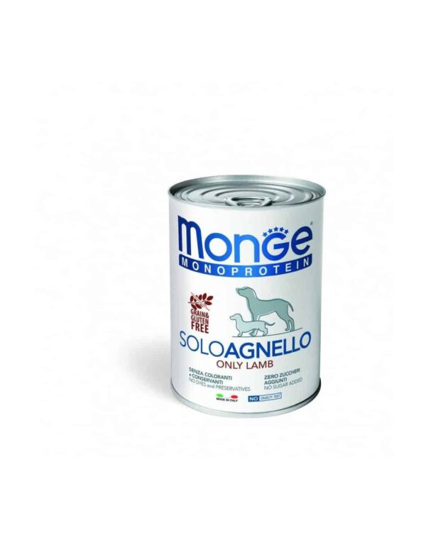 Monge Monoproteino SOLO konservai šunims su ėriena 400g
