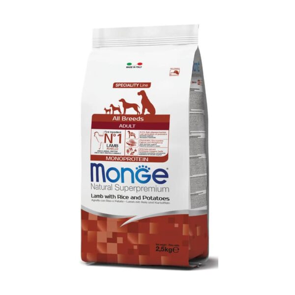 Monge Spec. Line Monoprotein All Breeds Adult Lamb sausas maistas šunims