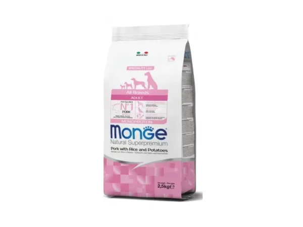 Monge Spec. Line Monoprotein All Breeds Adult Pork pašaras suaugusiems šunims su kiauliena