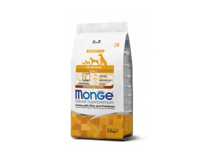 Monge Spec. Line Monoprotein All Breeds Adult Turkey sausas pašaras šunims