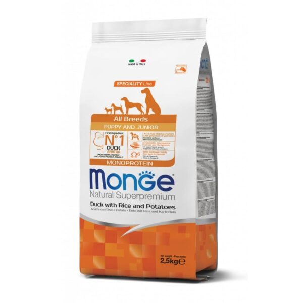 Monge Spec. Line Monoprotein All Breeds Puppy & Junior jauniems šuniukams su antiena