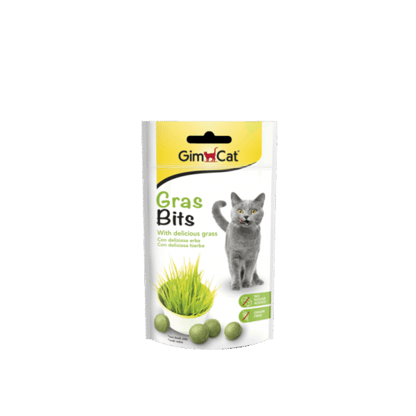GimCat Gras Bits skanėstai katėms su žole 50g