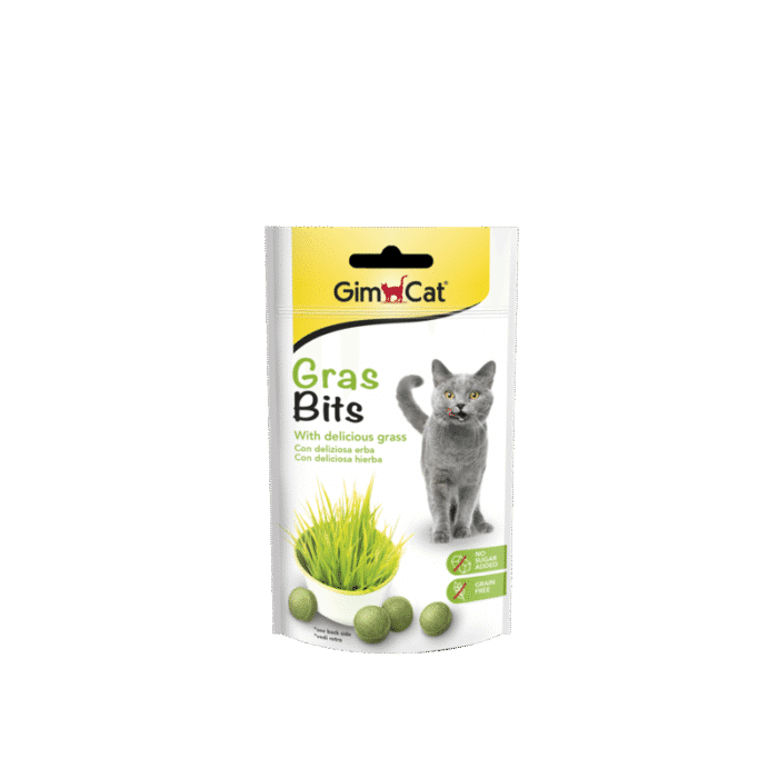 GimCat Gras Bits skanėstai katėms su žole 50g