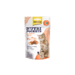 GimCat Nutri Pockets skanėstai katėms su Lašiša, Omega 3 ir 6 riebalų rūgštimis 60g