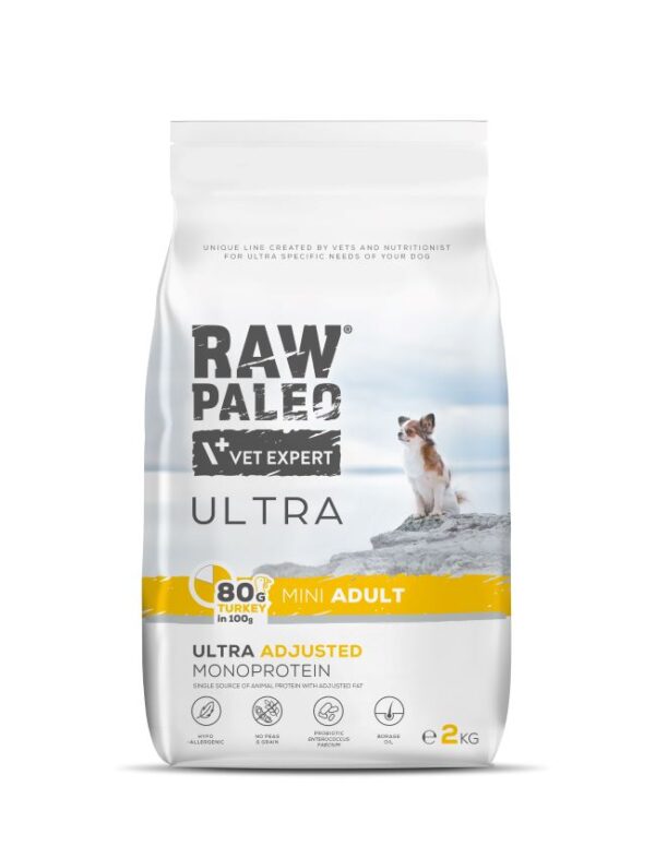 RAW PALEO Ultra Adult Mini sausas maistas šunims su kalakutiena
