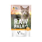 Raw Paleo Sterilised Turkey pouch guliašas sterilizuotoms katėms su kalakutiena, 100g