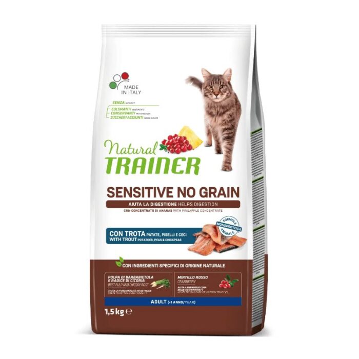 NT CAT SENSITIVE NO GRAIN TROUT su upėtakiu 1.5kg