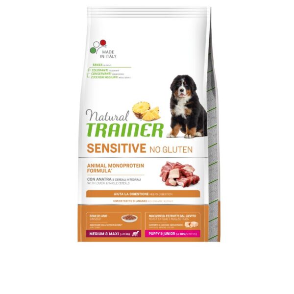 NT DOG SENSITIVE NO GLUTEN PUPPY JUNIOR M/M DUCK su antiena 12kg