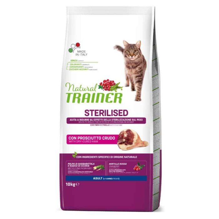 NATURAL TRAINER Cat Adult Sterilised HAM su vytintu kumpiu
