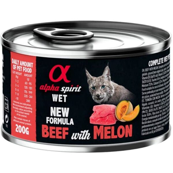 Alpha Spirit Konservai Katėms Jautiena Su Melionu 200g