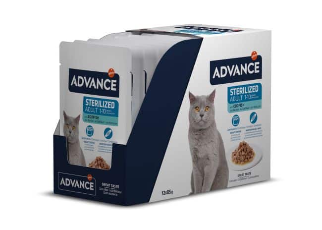 Advance Wet Sterilized Codfish su menke 12x85g Advance Wet Sterilized Codfish Flow su menke 4x85g