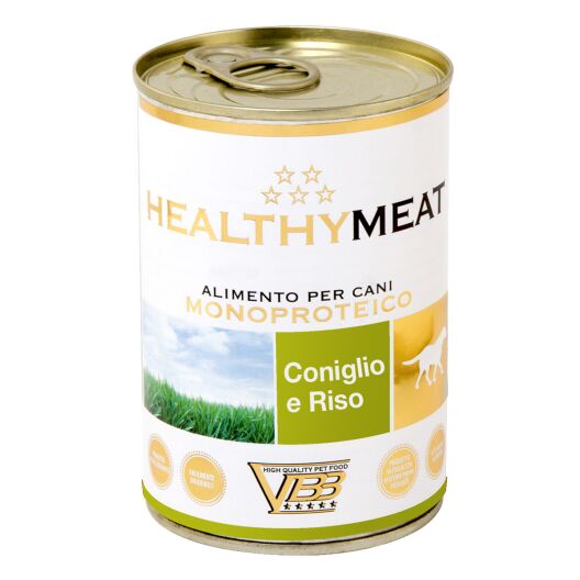 Healthy Meat Coniglio con Riso monoproteininis paštetas šunims su triušiena ir ryžiais 400g