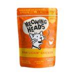 MEOWING HEADS Paw Lickin' katėms su vištiena/jautiena 10x100g