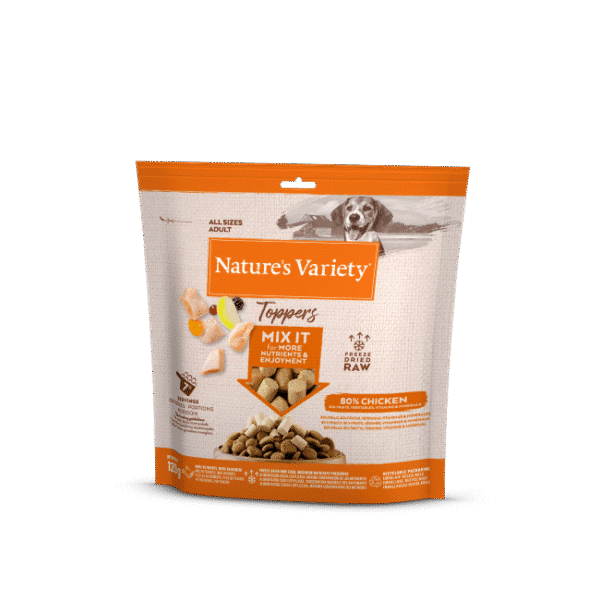 Nature's Variety Toppers liofilizuoti maisto paskaninimai šunims 120g (vištiena)