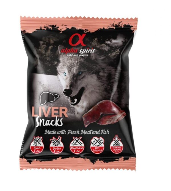 ALPHA SPIRIT skanėstai šunims su kepenėlėmis 50g