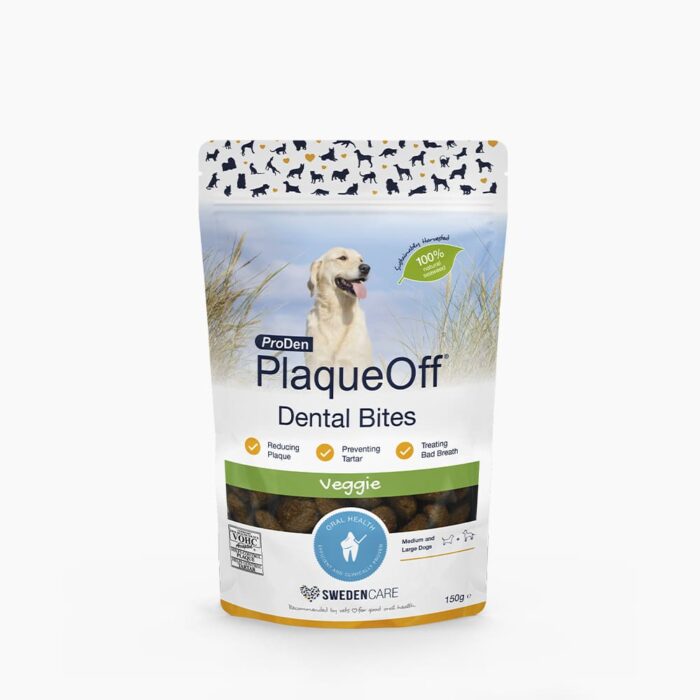 PlaqueOff Dental Bites Medium and Large  – skanėstai burnos higienai šunims 150 g