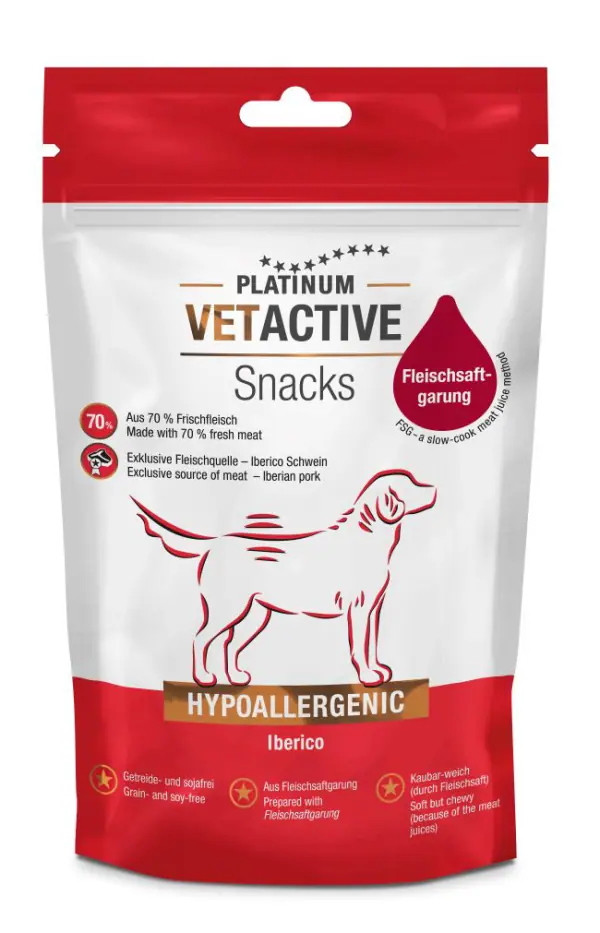 Platinum VetActive Hypoallergenic skanėstai šunims su kiauliena 200 g