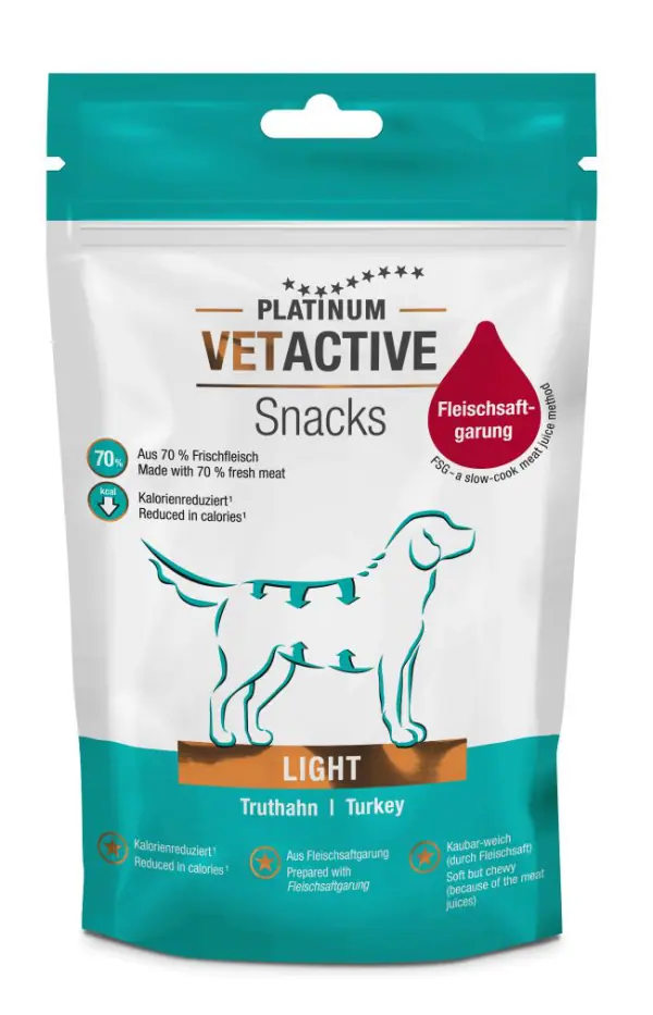 Platinum VetActive Light skanėstai šunims su kalakutiena 200 g