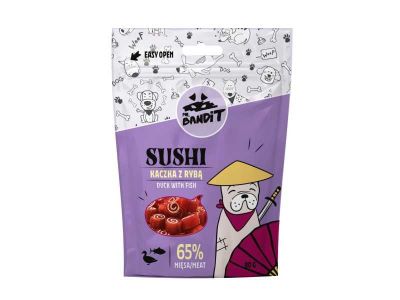 Mr. Bandit Sushi skanėstai šunims su antiena ir žuvimi 80g