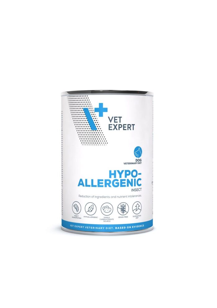 VetExpert 4T Vet. Diet Hypoallergenic Insect konservai alergiškiems šunims 400g