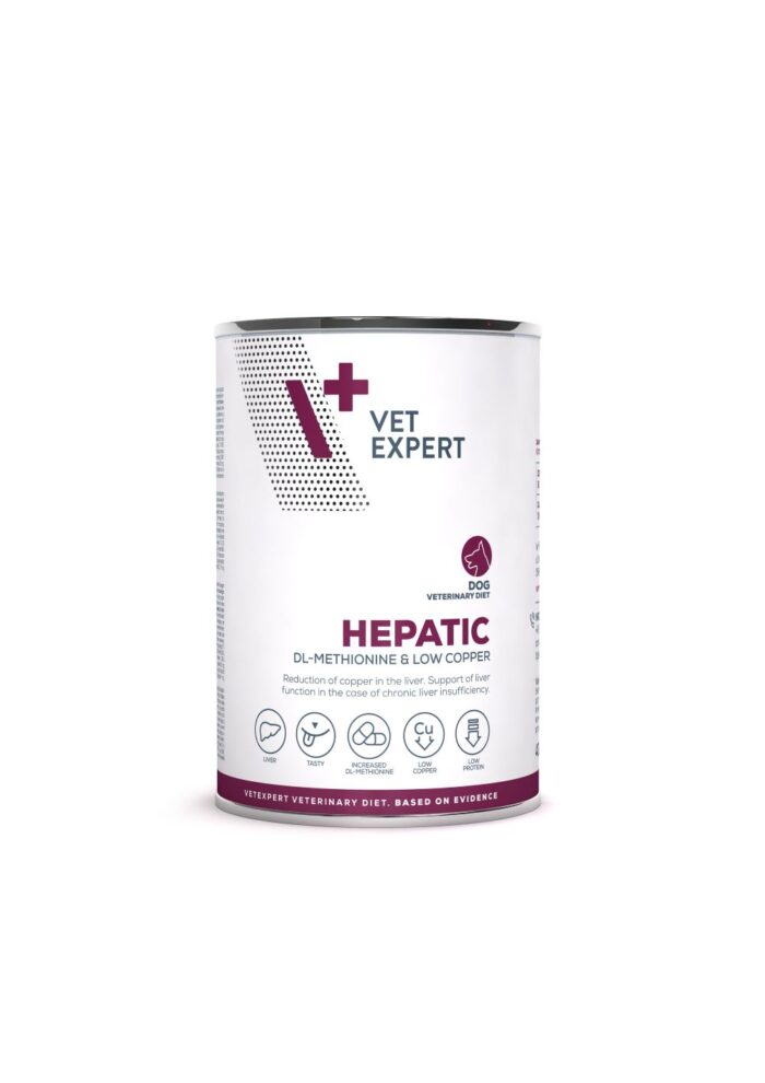 VetExpert 4T Vet. Diet Hepatic konservai šunims esant kepenų nepakankamumui 400g