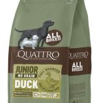 QUATTRO Junior all Breed with Duck jauniems visų veislių šunims su antiena