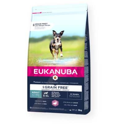Eukanuba Grain Free sausas maistas šunims su antiena 3kg