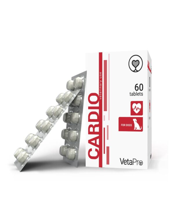 VetaPro Cardio Chewable širdies funkcijai palaikyti 60tab.