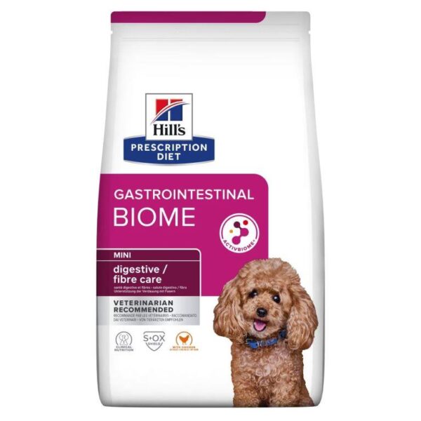Hill’s Prescription Diet® Canine Gastrointestinal Biome Mini virškinimo sistemai