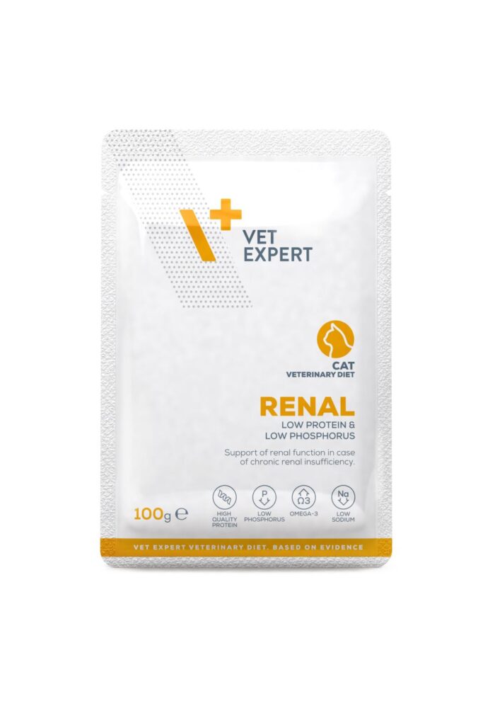 VetExpert 4T Vet. Diet Renal konservai katėms esant inkstų nepakankamumui 3x100g