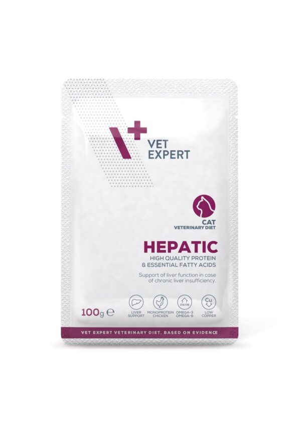 VetExpert 4T Vet. Diet Hepatic konservai katėms esant kepenų nepakankamumui 3x100g
