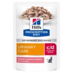 Hills Prescription Diet®  c/d Multicare stress (su lašiša) šlapimo sistemai 12x85g.