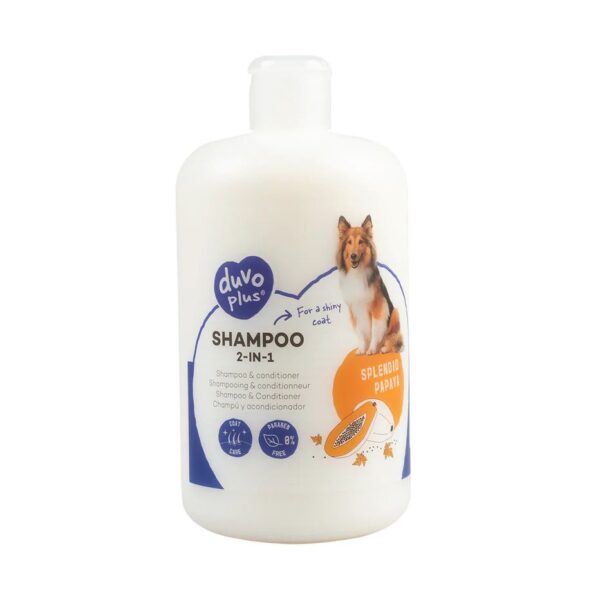 DuvoPlus šampūnas 2 in 1 papajų kvapo šunims 250ml
