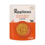 APPLAWS Cat Pouch Chicken & Pumpkin konservai su vištiena ir moliūgais 70gx6