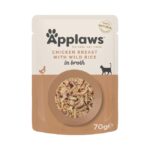 APPLAWS Cat Pouch Chicken & Wild Rice konservai su vištiena ir ryžiais 70gx6
