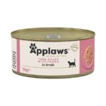 APPLAWS Cat Tuna & Prawn konservai su tunu ir krevetėmis 156gx6