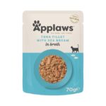 APPLAWS Cat Pouch Tuna, Seabream & Wild Rice konservai su tunu 70gx6